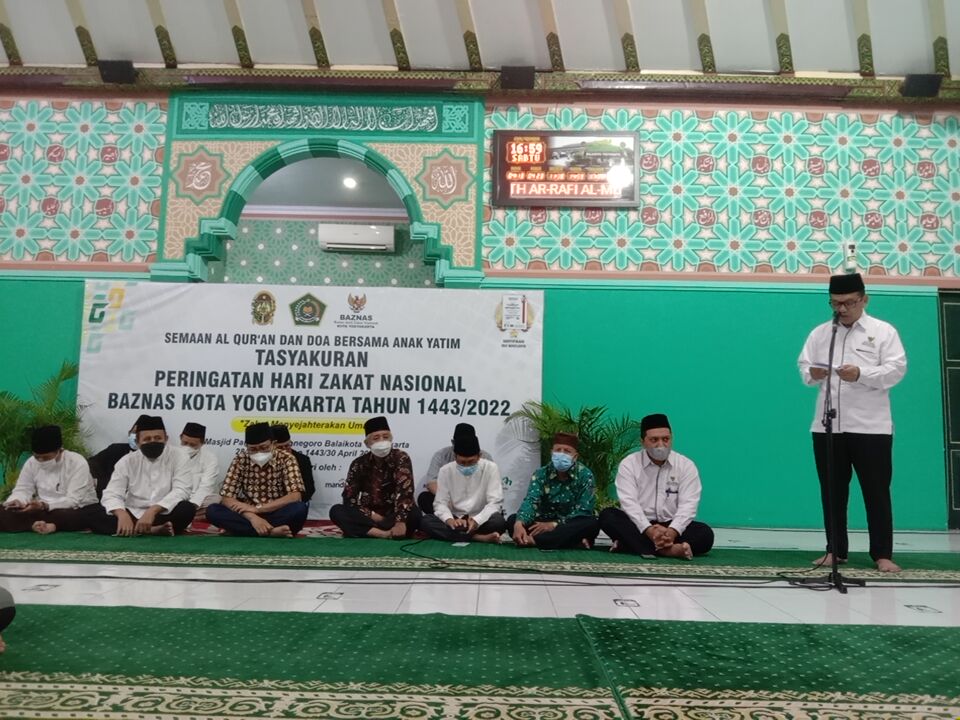 WAKIL WALIKOTA YOGYAKARTA HADIRI PERINGATAN HARI ZAKAT NASIONAL BAZNAS KOTA YOGYAKARTA TAHUN 1443/2022