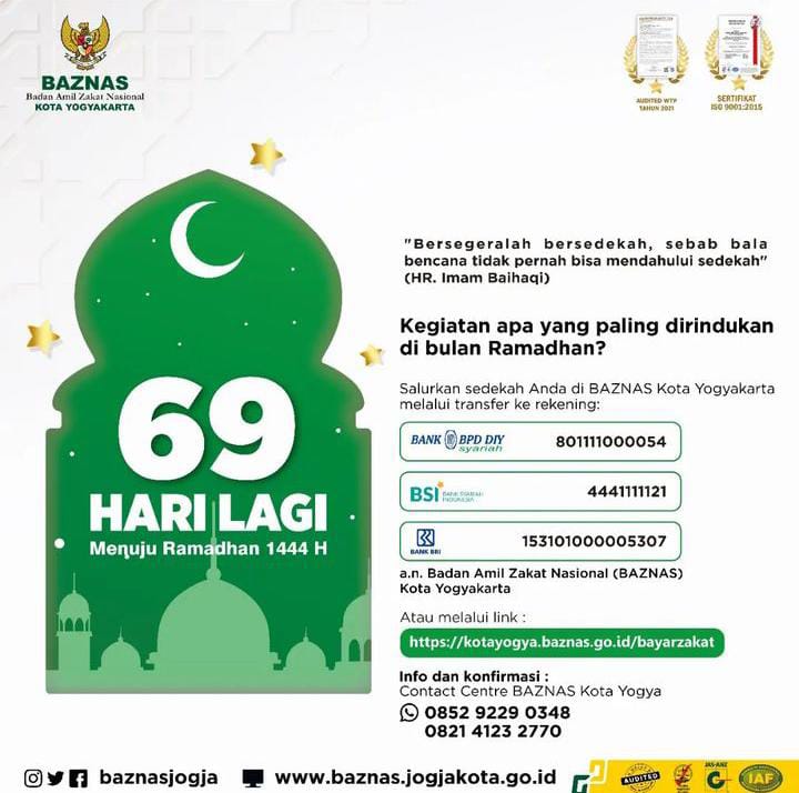 69 HARI MENUJU RAMADHAN 1444H