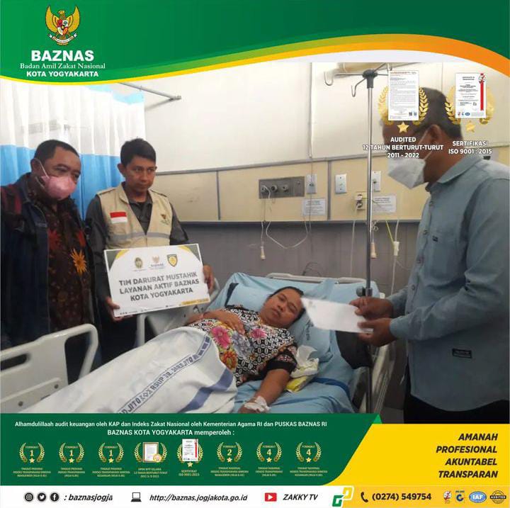 BAZNAS KOTA YOGYAKARTA BANTU BEROBAT IBU ANITA CHRISTINA