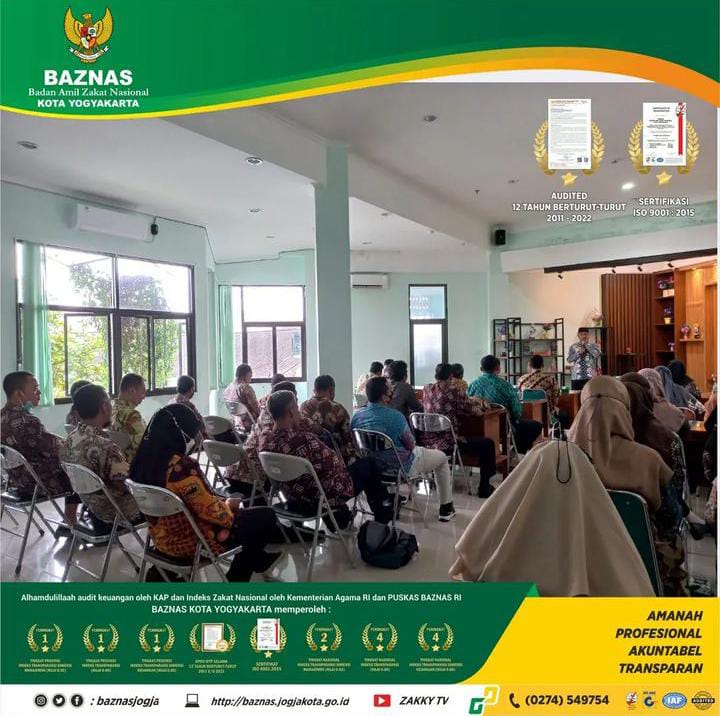 BAZNAS Kota Yk adakan pengajian di Dinas Lingkungan Hidup (DLH) Kota Yogyakarta.