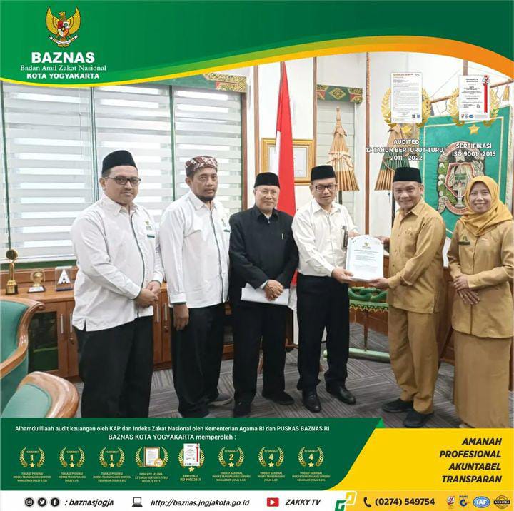 PJ WALIKOTA YOGYAKARTA TERIMA KUNJUNGAN SILATURRAHMI BAZNAS KOTA YOGYAKARTA