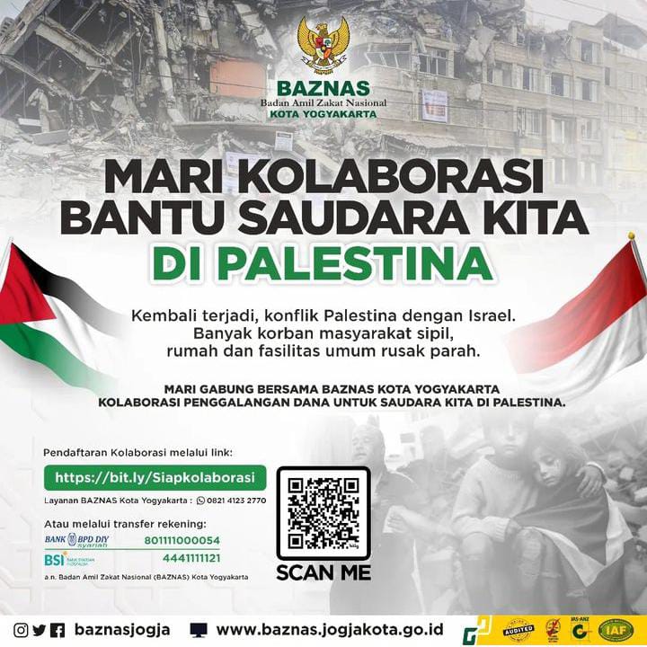 MARI KOLABORASI BANTU SAUDARA KITA DI PALESTINA