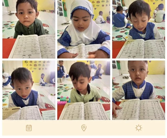 Ananda Sholeh Sholehah Siswa RA Bunayya Ikuti Pembelajaran Al-Qur'an Metode Iqra' MDA BAZNAS Kota Jogja