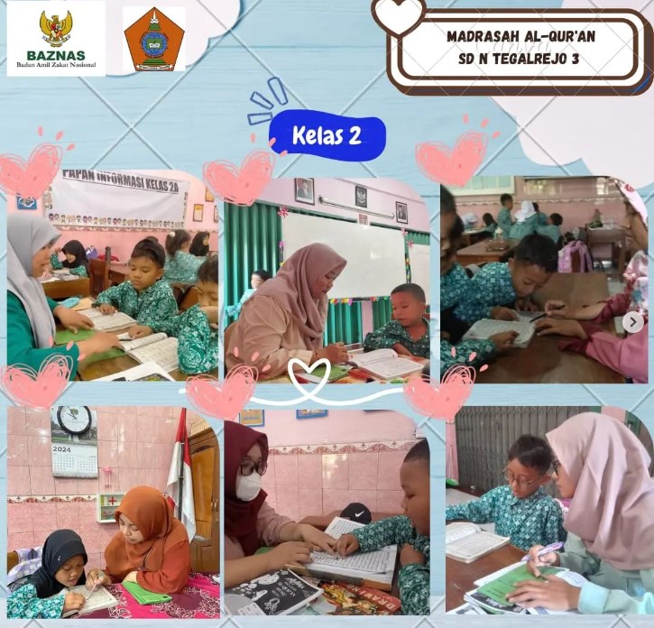 Khusuk dan khidmat ananda sholeh sholehah siswa SD Negeri Tegalrejo 3 Yogyakarta