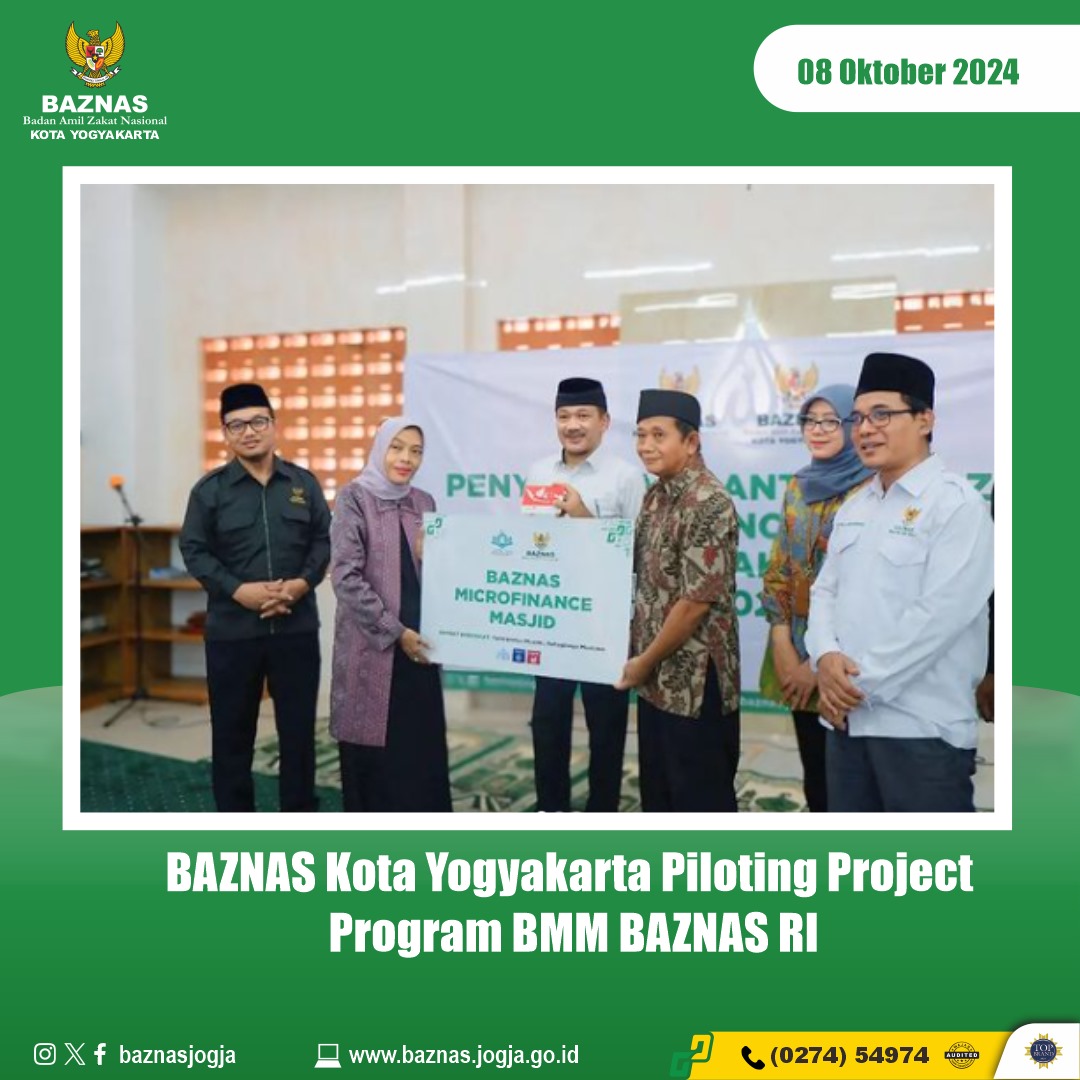 BAZNAS Kota Yogyakarta Piloting Project Program BMM BAZNAS RI