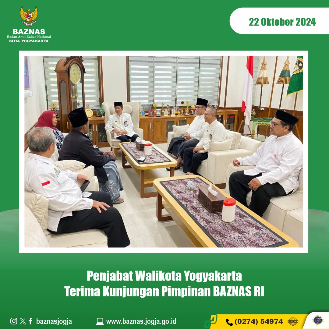 Penjabat Walikota Yogyakarta Terima Kunjungan Pimpinan BAZNAS RI