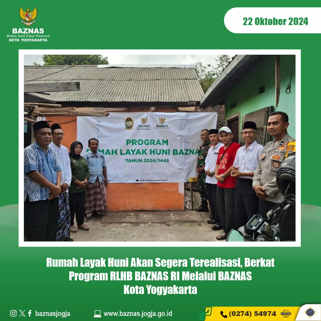 Rumah Layak Huni (RLHB) Akan Segera Terealisasi Berkat Program RLHB BAZNAS RI Melalui BAZNAS Kota Yogyakarta