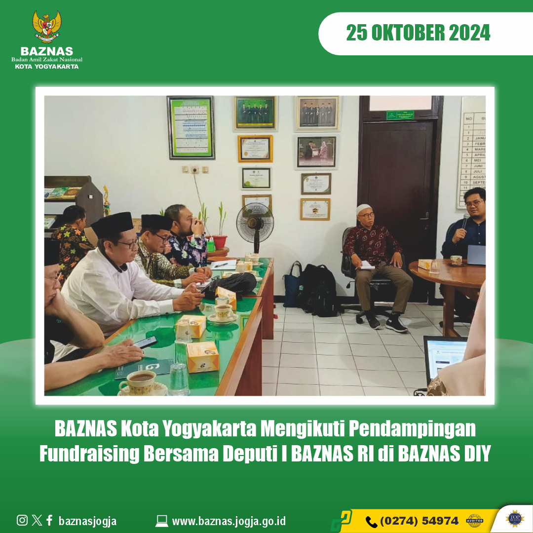 BAZNAS Kota Yogyakarta Ikuti Pendampingan Fundraising Bersama Staf Deputi I BAZNAS RI di BAZNAS DIY