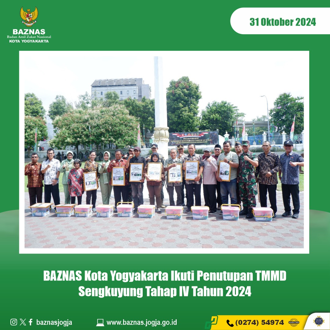 BAZNAS Kota Yogyakarta Ikuti Penutupan TMMD Sengkuyung Tahap IV Tahun 2024