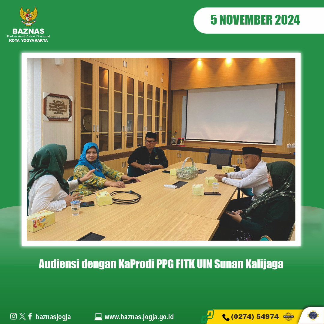 BAZNAS Kota Yogyakarta Gelar Audiensi dengan Kaprodi PPG FITK UIN Sunan Kalijaga, Bahas Kerja Sama untuk 41 Penerima Manfaat