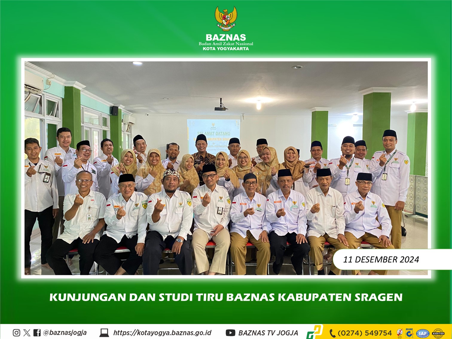 Penguatan Kantor Digital, BAZNAS Kabupaten Sragen Studi Tiru Di BAZNAS Kota Yogyakarta