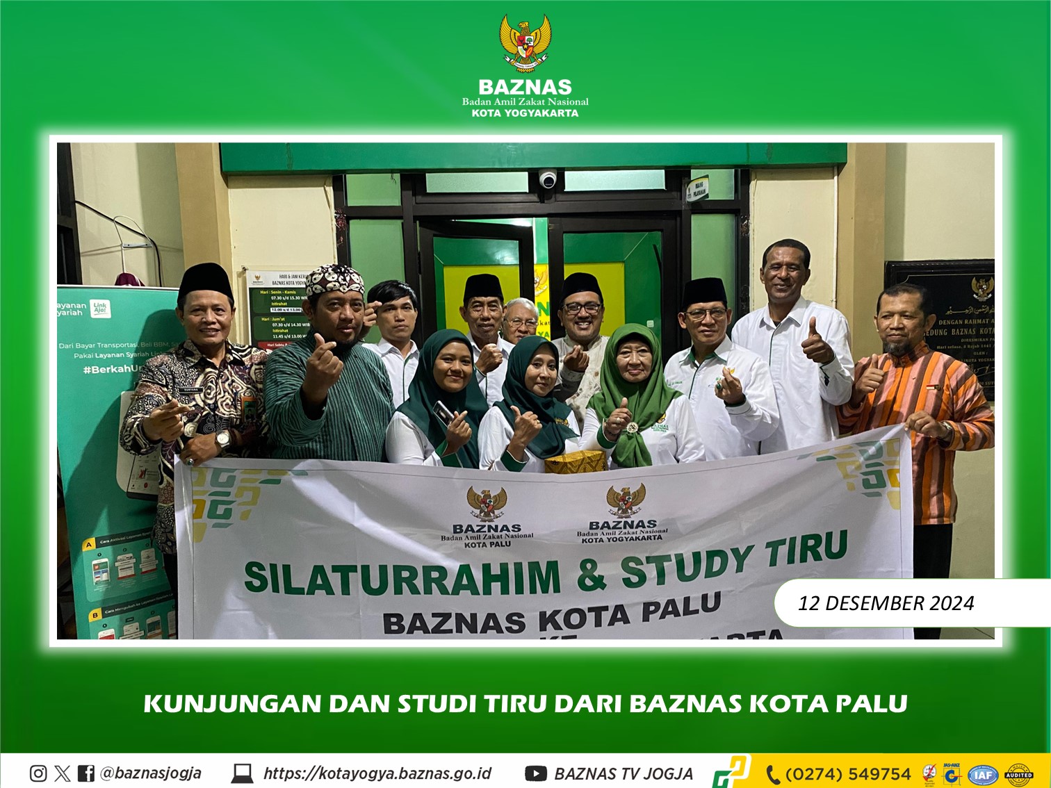 BAZNAS Kota Yogyakarta Terima Kunjungan BAZNAS Kota Palu, 