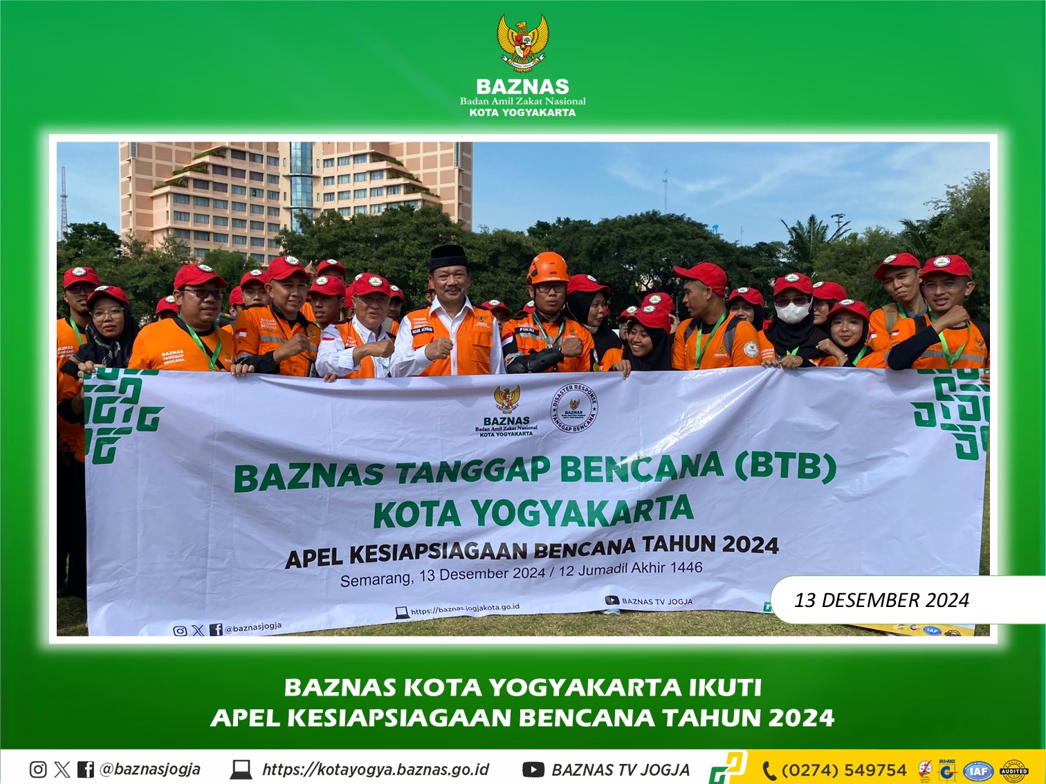 Apel Kesiapsiagaan Bencana 2024: BAZNAS Perkuat Sinergi Tanggap Bencana