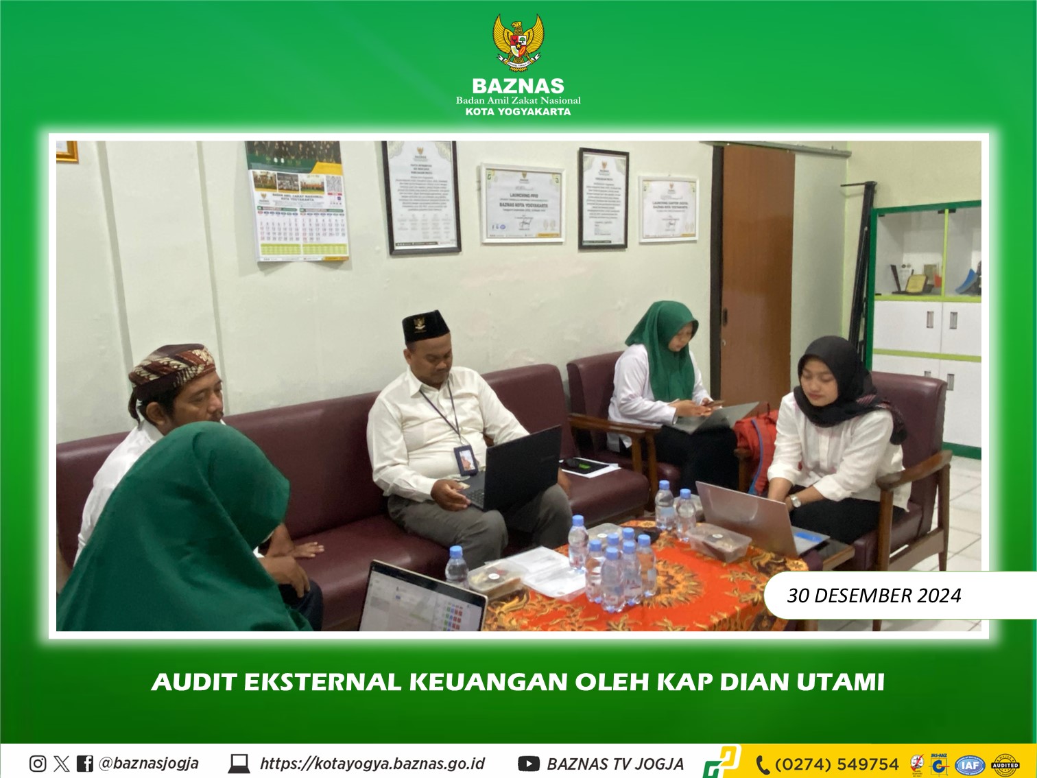 Kantor Akuntan Publik Dian Utami Lakukan  Audit Keuangan Di BAZNAS Kota Yogyakarta