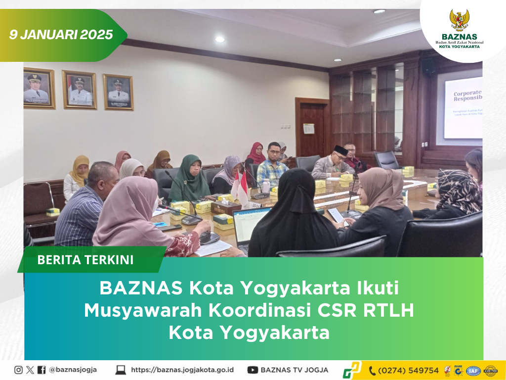 BAZNAS Kota Yogyakarta Ikuti Musyawarah Koordinasi CSR RTLH Kota Yogyakarta