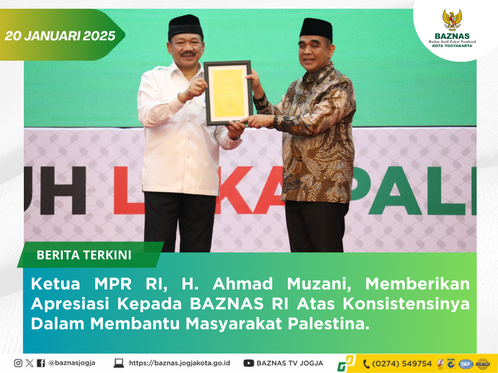 Konsisten Bantu Palestina, Ketua MPR Apresiasi BAZNAS RI