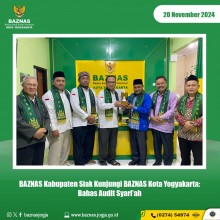  Audit Syariah Terbaik Nasional   BAZNAS Kota Yogyakarta Terima Kunjungan Kerja BAZNAS Kabupaten Siak